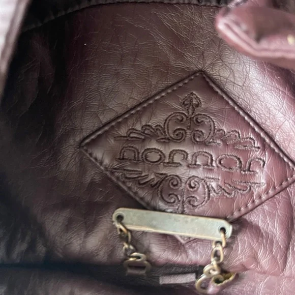 JouJou Burgundy Faux Leather Vest, Great Condition. Size XL - Picture 7 of 9